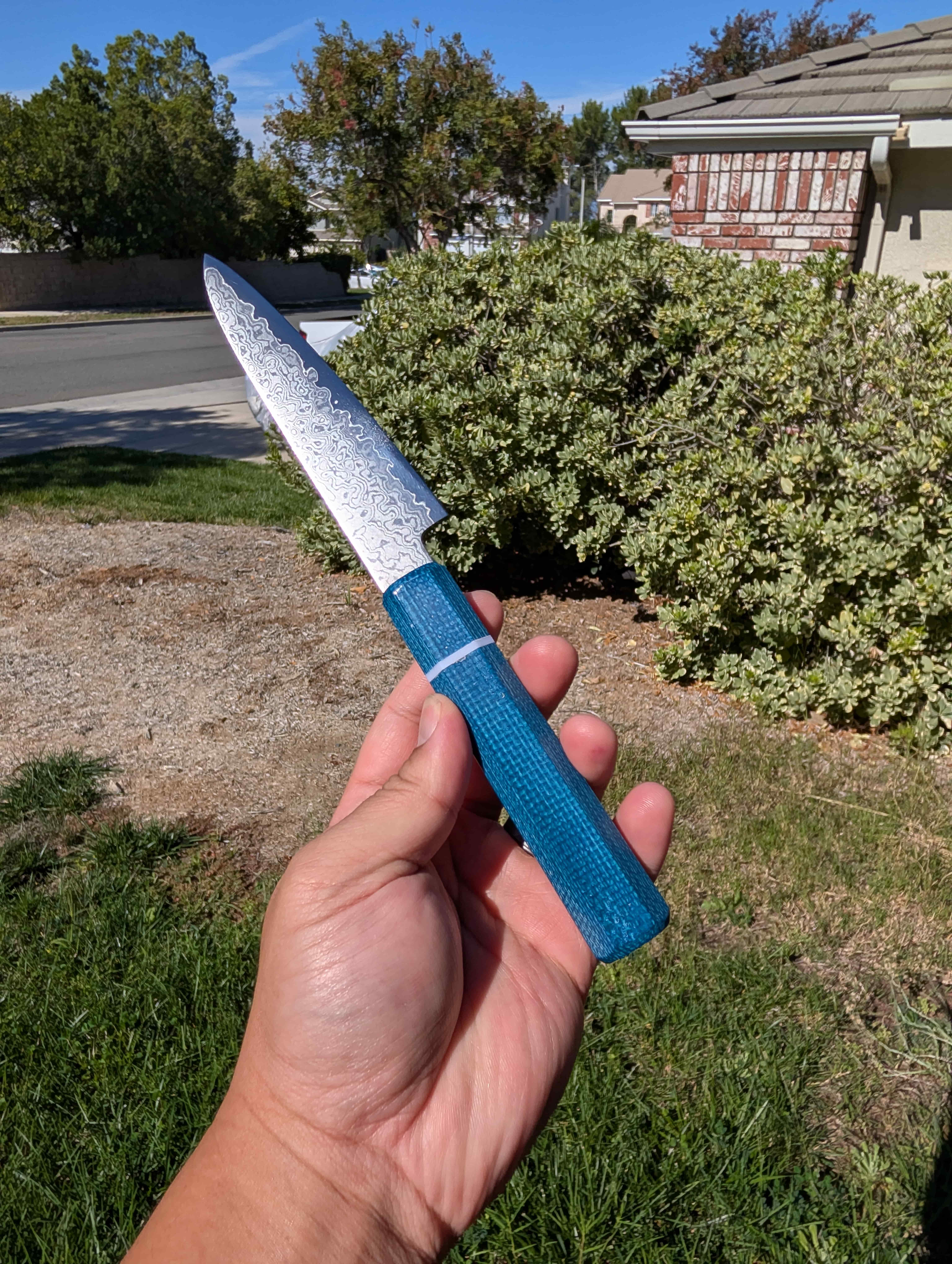 San-etsu Hamono Damascus Petty  thumbnail 3